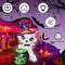 5Ft Halloween Inflatables Cat with Witch Cauldron Decoration(White+Purple)